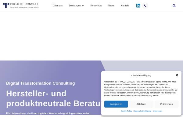 Vorschau von www.project-consult.de, Project Consult Unternehmensberatung Dr. Ulrich Kampffmeyer GmbH