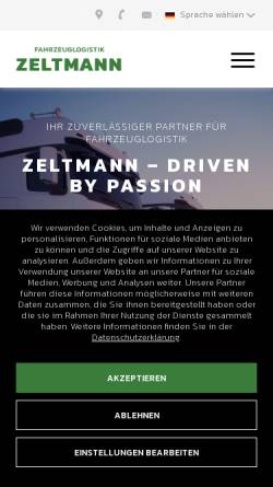 Vorschau der mobilen Webseite www.zeltmann-kfz-transfer.de, Zeltmann KFZ-Transfer GmbH