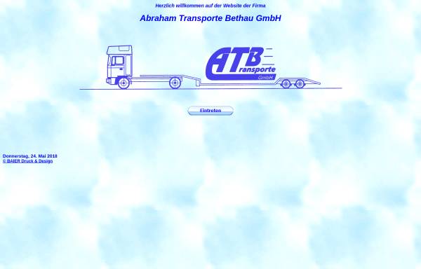 Vorschau von www.abraham-transporte.de, Abraham-Transporte Bethau GmbH
