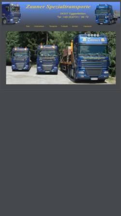 Vorschau der mobilen Webseite www.zauner-transporte.de, Zauner Spezialtransporte