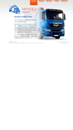 Vorschau der mobilen Webseite www.menoli-transporte.de, Menoli Transporte