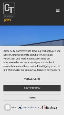 Vorschau der mobilen Webseite ct-logistik.de, CT Logistik GmbH & Co. KG