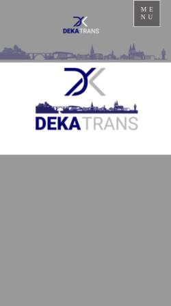 Vorschau der mobilen Webseite www.deka-trans.de, Deka-Trans - Deka-Rent Transport- & LKW-Vermietungs-GmbH