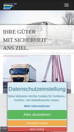 Vorschau der mobilen Webseite www.duemmen.de, Friedrich Dümmen GmbH & Co KG