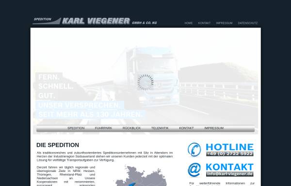 Vorschau von www.karl-viegener.de, Spedition Karl Viegener KG