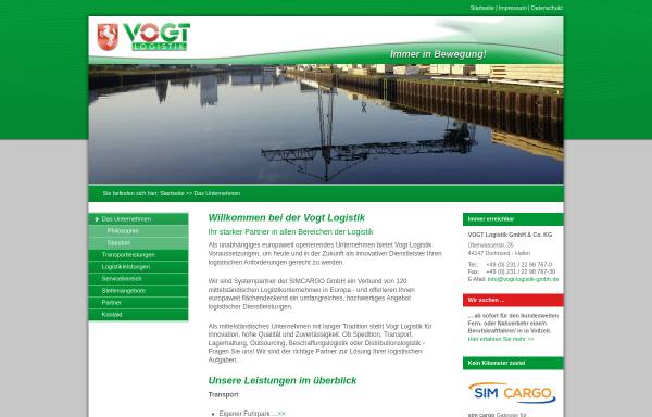 Vorschau von www.vogt-logistik-gmbh.de, Vogt Spedition KG