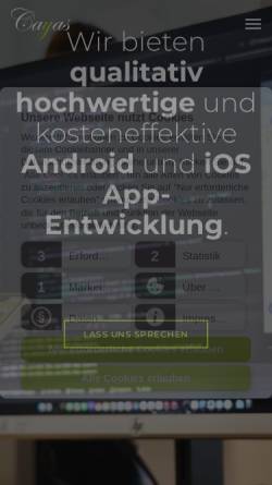 Vorschau der mobilen Webseite www.cayas.de, Cayas Sebastian Seidel