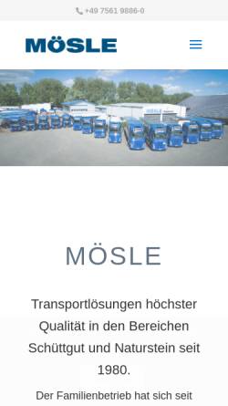 Vorschau der mobilen Webseite www.moesle.info, J. Mösle Transport GmbH