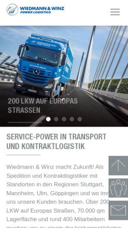 Vorschau der mobilen Webseite www.wiedmann-winz.de, Wiedmann & Winz GmbH