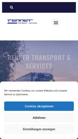 Vorschau der mobilen Webseite www.transport-services.de, Renner, Holger