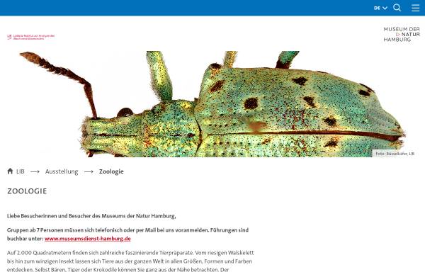 Vorschau von www.uni-hamburg.de, Biozentrum Grindel und Zoologisches Museum