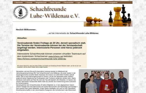 Vorschau von www.sf-luhe-wildenau.de, Schachfreunde Luhe-Wildenau