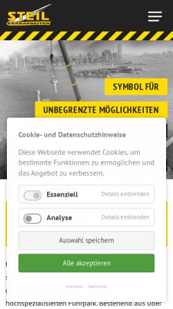 Vorschau der mobilen Webseite www.steil-kranarbeiten.de, Steil Kranarbeiten GmbH & Co. KG