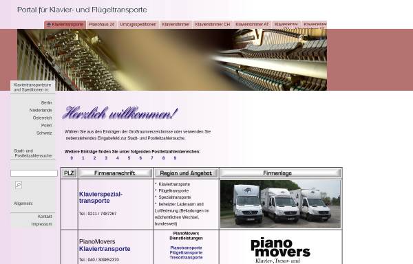 Vorschau von www.klaviertransporte.com, Portal für Klaviertransport