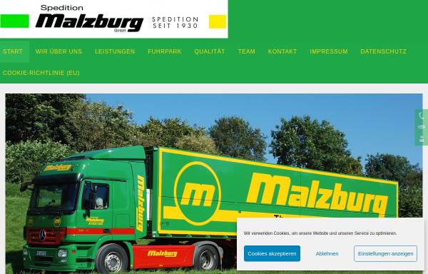 Vorschau von www.malzburg.de, Spedition Malzburg GmbH