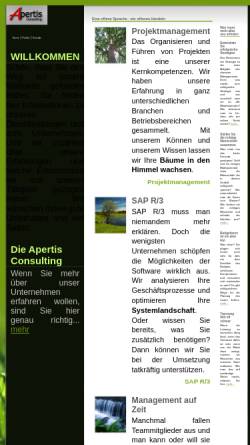 Vorschau der mobilen Webseite www.apertis.ch, Apertis Consulting GmbH