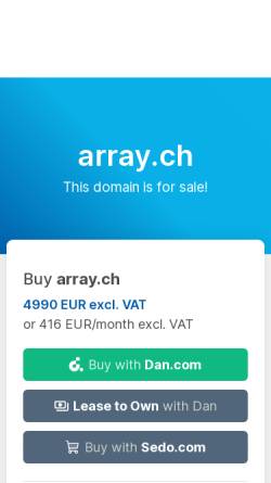 Vorschau der mobilen Webseite www.array.ch, Array Consulting AG