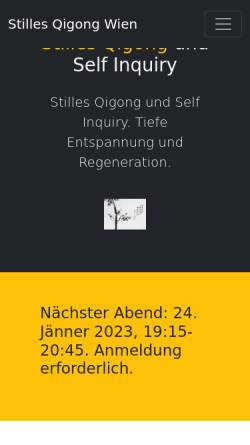Vorschau der mobilen Webseite www.stillesqigong-meditation-imstehen.at, Stilles QiGong - Meditation im Stehen
