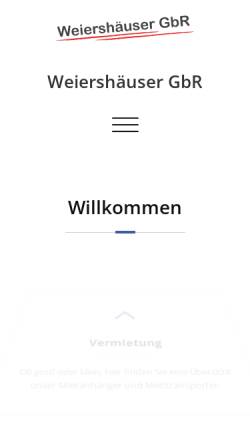 Vorschau der mobilen Webseite www.hoffmann-weiershaeuser.de, Mietservice Hoffmann & Weiershäuser - Frankenberg