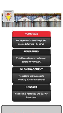 Vorschau der mobilen Webseite www.siloprofis.de, Silomanagement und Siloreinigung