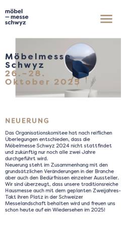 Vorschau der mobilen Webseite www.moebelmesse-schwyz.ch, Möbelmesse Schwyz