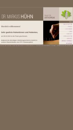 Vorschau der mobilen Webseite www.praxis-dr-huehn.de, Praxis am Prater