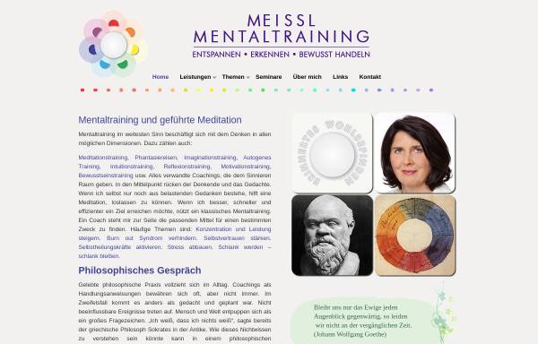 Vorschau von www.meissl-mentaltraining.at, Meissl Mentaltraining