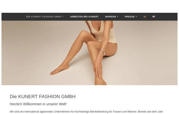 Vorschau von corporate.kunert.de, Kunert Fashion GmbH & Co. KG
