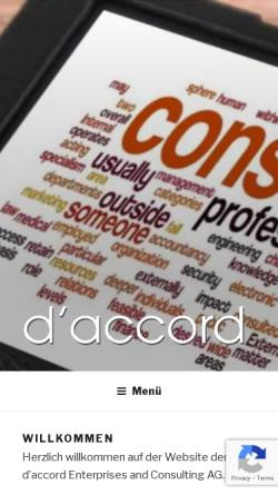Vorschau der mobilen Webseite www.daccord.ch, d'accord Consulting AG