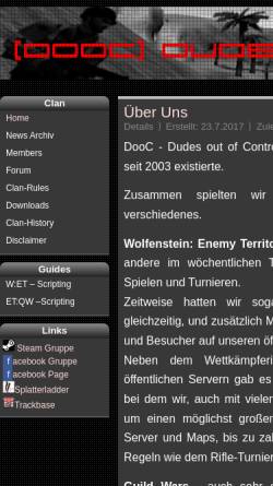 Vorschau der mobilen Webseite dooc-clan.de, Dudes out of Control