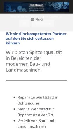 Vorschau der mobilen Webseite www.stadach.de, Bau- und Landmaschinen Service Stadach