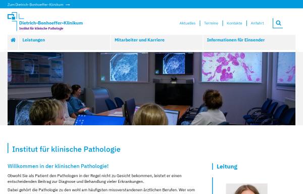 Vorschau von dbknb.de, Institut für Pathologie Dietrich Bonhoeffer-Klinikum Neubrandenburg