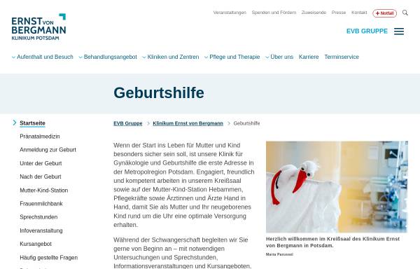 Vorschau von geburt-in-potsdam.de, Klinik für Geburtshilfe am Klinikum Ernst von Bergmann