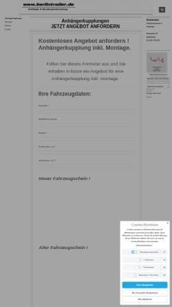 Vorschau der mobilen Webseite www.berlintrailer.de, BerlinTrailer