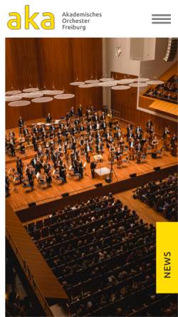 Vorschau der mobilen Webseite akademisches-orchester-freiburg.de, Akademisches Orchester