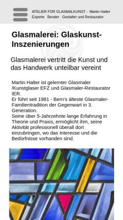Vorschau der mobilen Webseite www.glasmalkunst.ch, Glaskunst