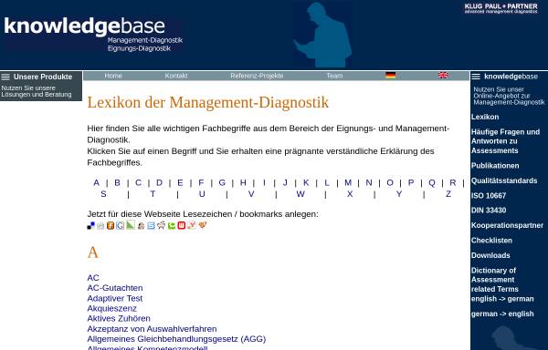 Lexikon der Management-Diagnostik