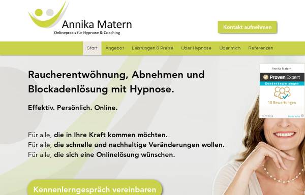 Vorschau von www.hypnose-machts-moeglich.de, Annika Matern