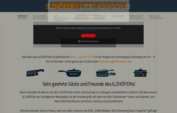 Vorschau von www.ilzhoefers.de, Event-Kochschule Ilzhöfers