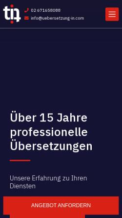 Vorschau der mobilen Webseite www.uebersetzung-in.com, Übersetzung-IN