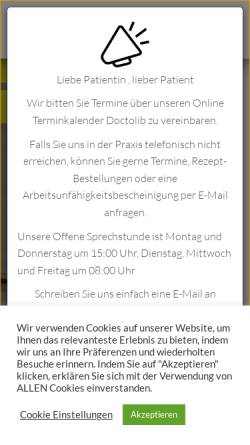Vorschau der mobilen Webseite www.hno-uyanik.de, Uyanik, Dr. med. Bedros