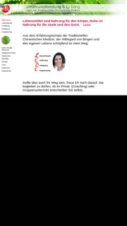 Vorschau der mobilen Webseite www.ernaehrung-und-qigong.de, Katrin Claudia Heinze