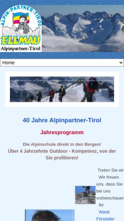 Vorschau der mobilen Webseite www.alpinpartner-tirol.at, Alpinpartner-Tirol