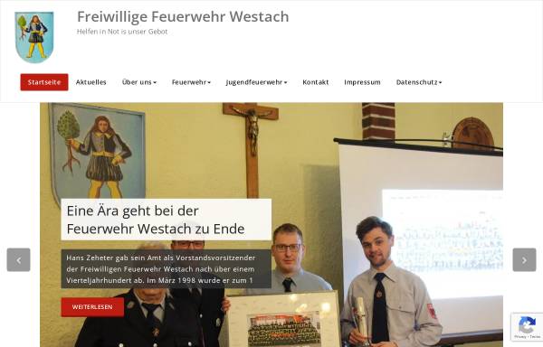 Vorschau von www.ff-westach.de, Freiwillige Feuerwehr Westach