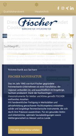 Vorschau der mobilen Webseite fischer-barometer.de, Feingerätebau K. Fischer GmbH
