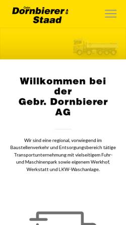 Vorschau der mobilen Webseite www.dornbierer.ch, Gebr. Dornbierer AG
