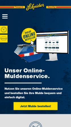 Vorschau der mobilen Webseite www.schnider-ag.ch, Schnider AG