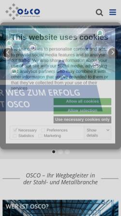 Vorschau der mobilen Webseite www.osco.de, OSCo Olbricht, Seehaus & Co. Consulting GmbH