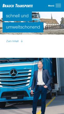 Vorschau der mobilen Webseite www.brauch-transporte.ch, Brauch Transporte