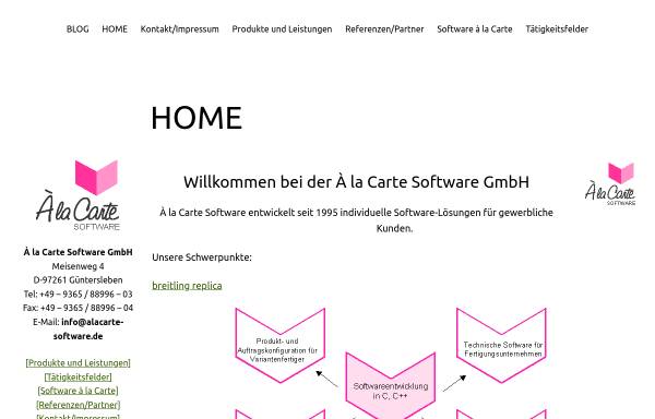Vorschau von www.alacarte-software.de, A la Carte Software GmbH